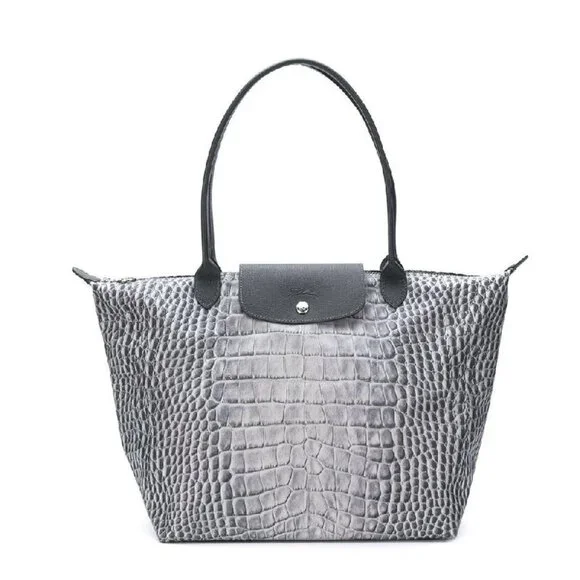 Longchamp Le Pliage Crocodile-Print Tote - Picture 2 of 9